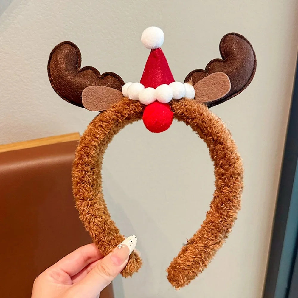 Kids Christmas Headband – Elk, Snowman & Tree Hair Clasp
