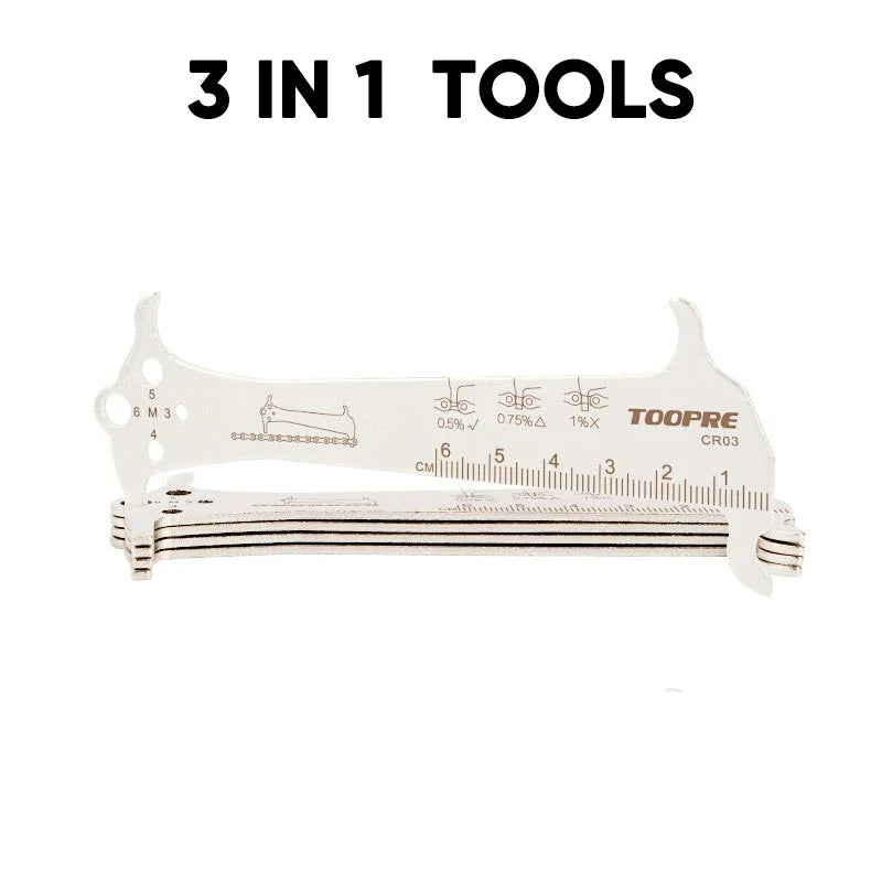TOOPRE 6-in-1 Bike Chain Wear Checker Multi-Function Tool Bike Chain Tool Nixie 3 in 1 CR03