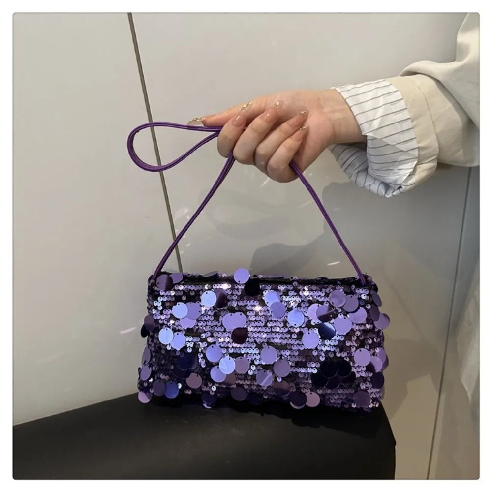 Women's Sequin Shoulder Tote Bag – Large Capacity Evening Bag Sequin Shoulder Tote Nixie