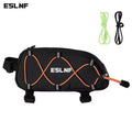ESLNF Rainproof Bike Top Tube Bag – Reflective MTB Road Cycling Bike Frame Bag Nixie Black