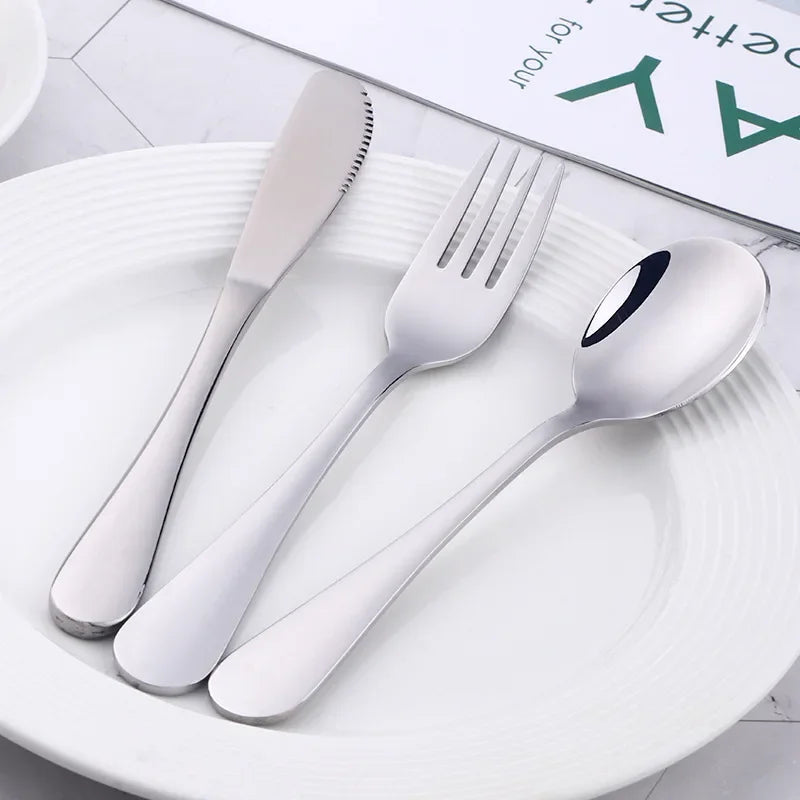 Kids Stainless Steel Cutlery Set – Knife, Fork & Spoon 3-Piece Kids Cutlery Set Nixie
