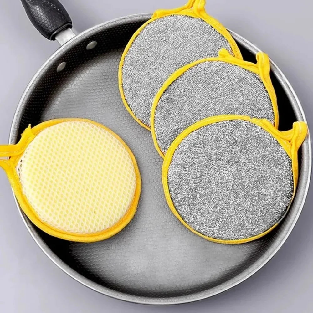 Double-Sided Reusable Dishwashing Magic Sponge | Kitchen Scrubber Dishwashing Sponge Nixie