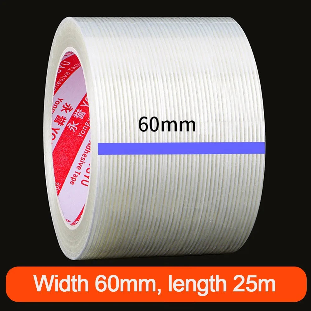 Fiberglass Strapping Tape 25M – High Temp Reinforced Adhesive Fiberglass Strapping Tape Nixie 60MM