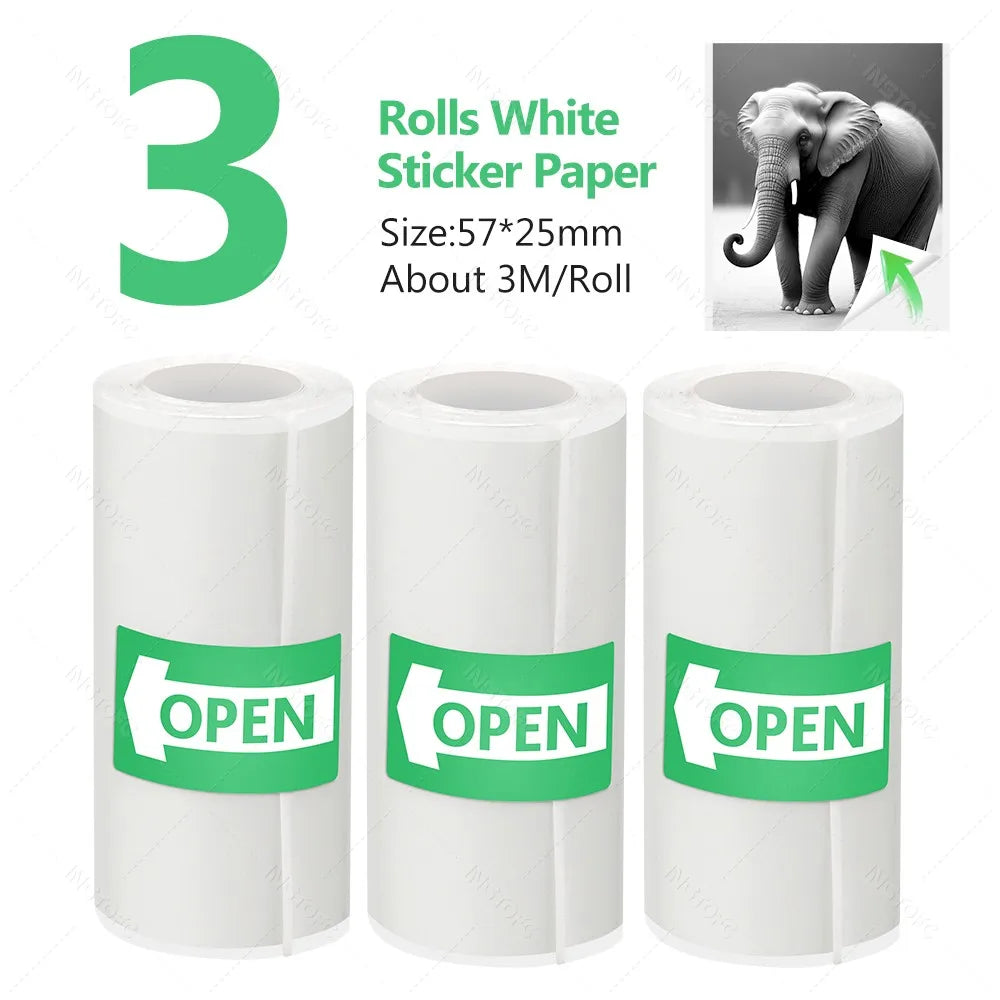 PeriPage Thermal Adhesive Sticker Paper Rolls for Mini Printer