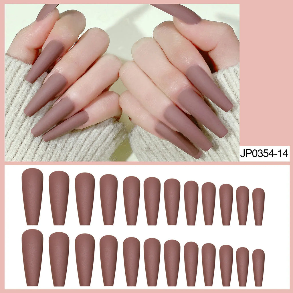 24PCS Gray Matte Ballet French Tip Press On Nails for Women Press On Nails Nixie 24PCS