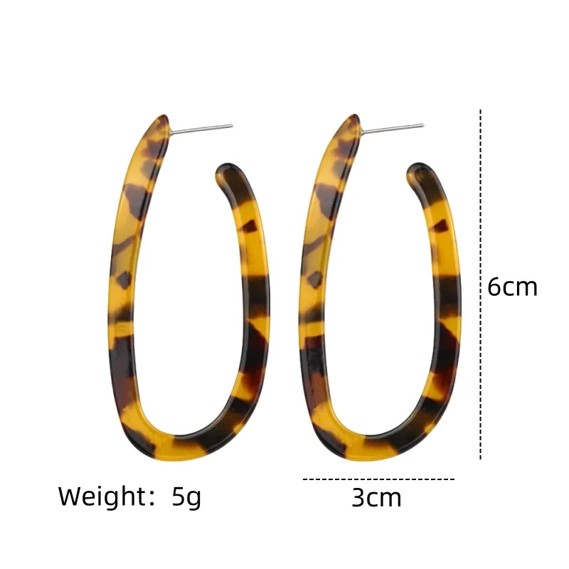 Women's U-Shaped Acetate Drop Earrings – Elegant Fashion Jewelry Drop Earrings Nixie