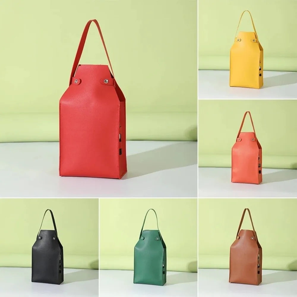 Luxury PU Leather Wine Bag – 2-Bottle Portable Gift Carrier Wine Bottle Bag Nixie