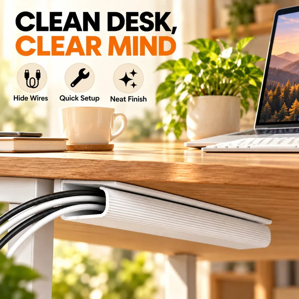 Cable Management Storage Box – Hidden Desktop Wire Organizer