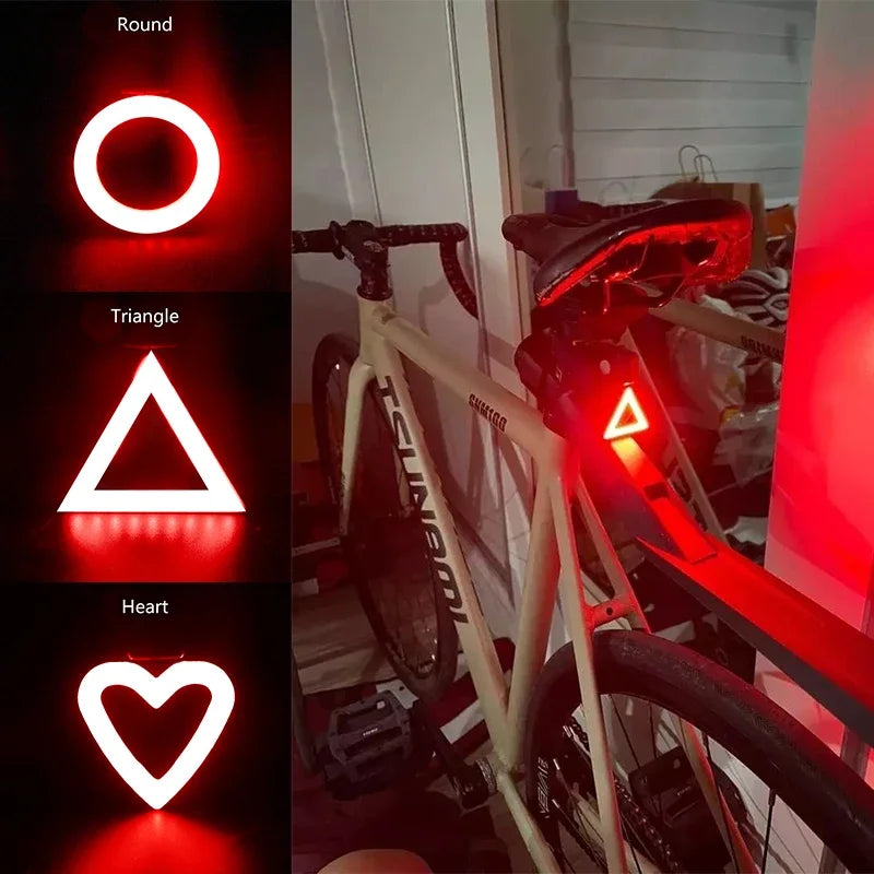 LED Bicycle Tail Light USB Rechargeable Waterproof Bike Rear Lamp Bicycle Tail Light Nixie