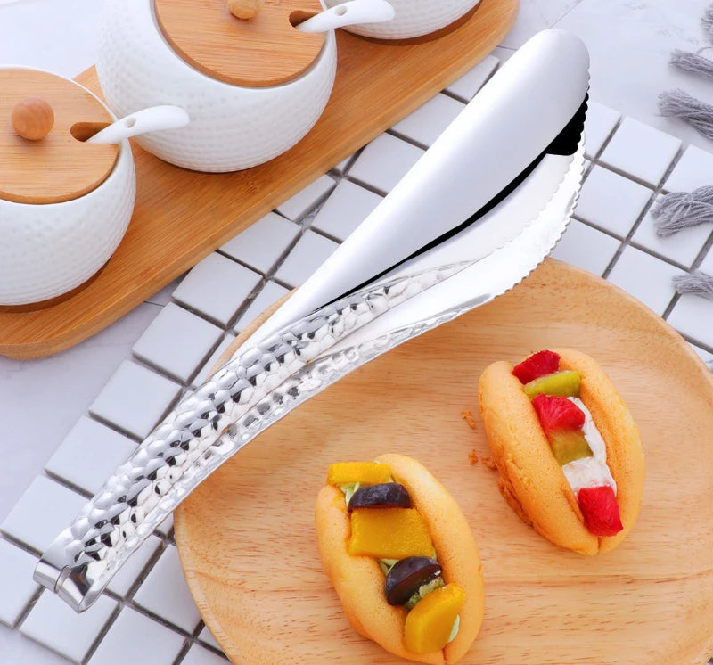 304 Stainless Steel Food Tongs – Anti-Scald Snake Clip Kitchen Food Tongs Nixie