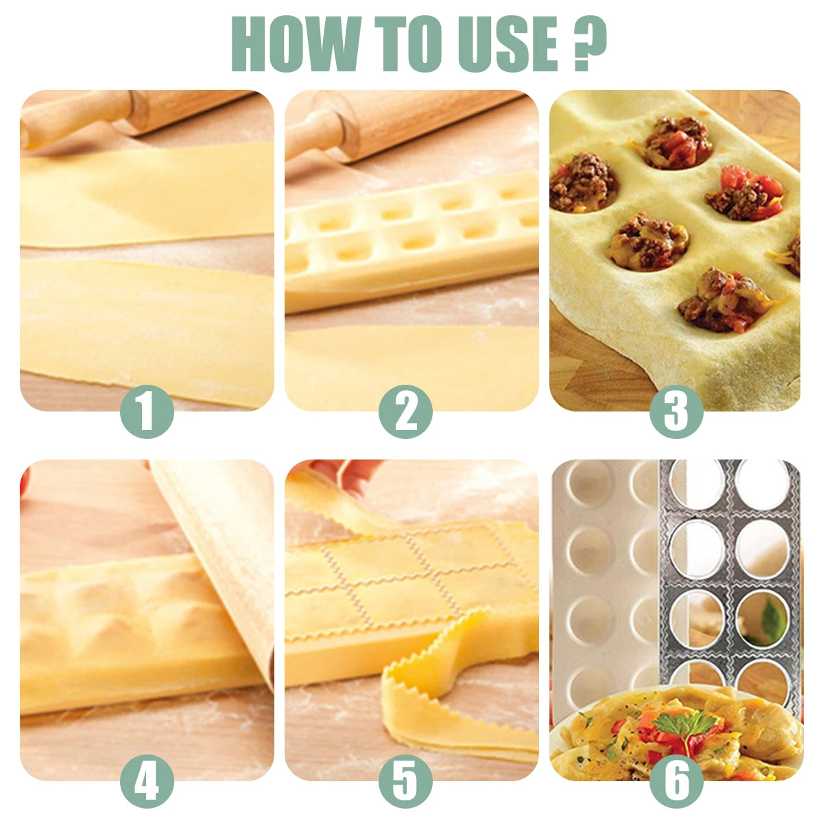 Ravioli Maker Press Mold Set – 10/12 Hole Dumpling Pasta Cutter Pasta Mold Set Nixie