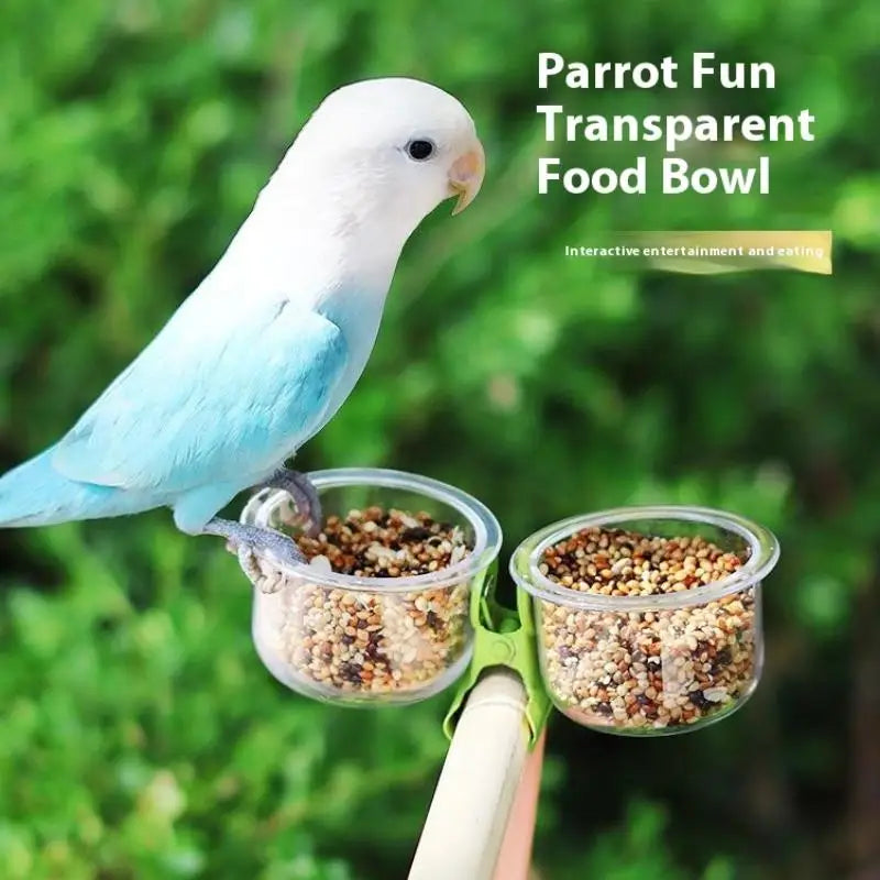 Parrot Feeder Cup with Clip – Bird Cage Food & Water Bowl Bird Cage Feeder Nixie Default Title