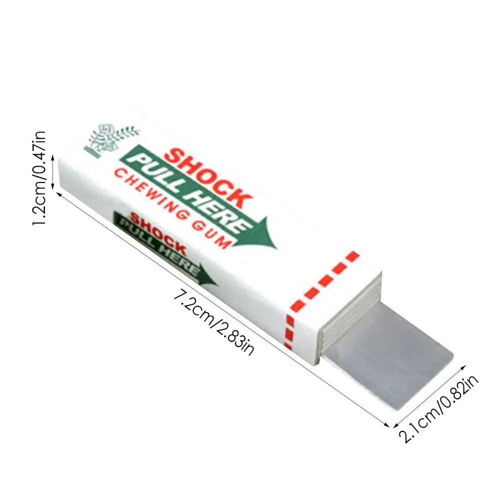 Electric Shock Chewing Gum Prank Toy – April Fool's Joke Novelty Prank Toy Nixie White
