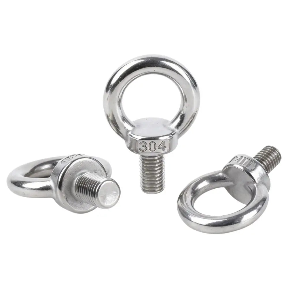 304 Stainless Steel M8 Eye Bolts – Heavy-Duty Lifting Eyelets
