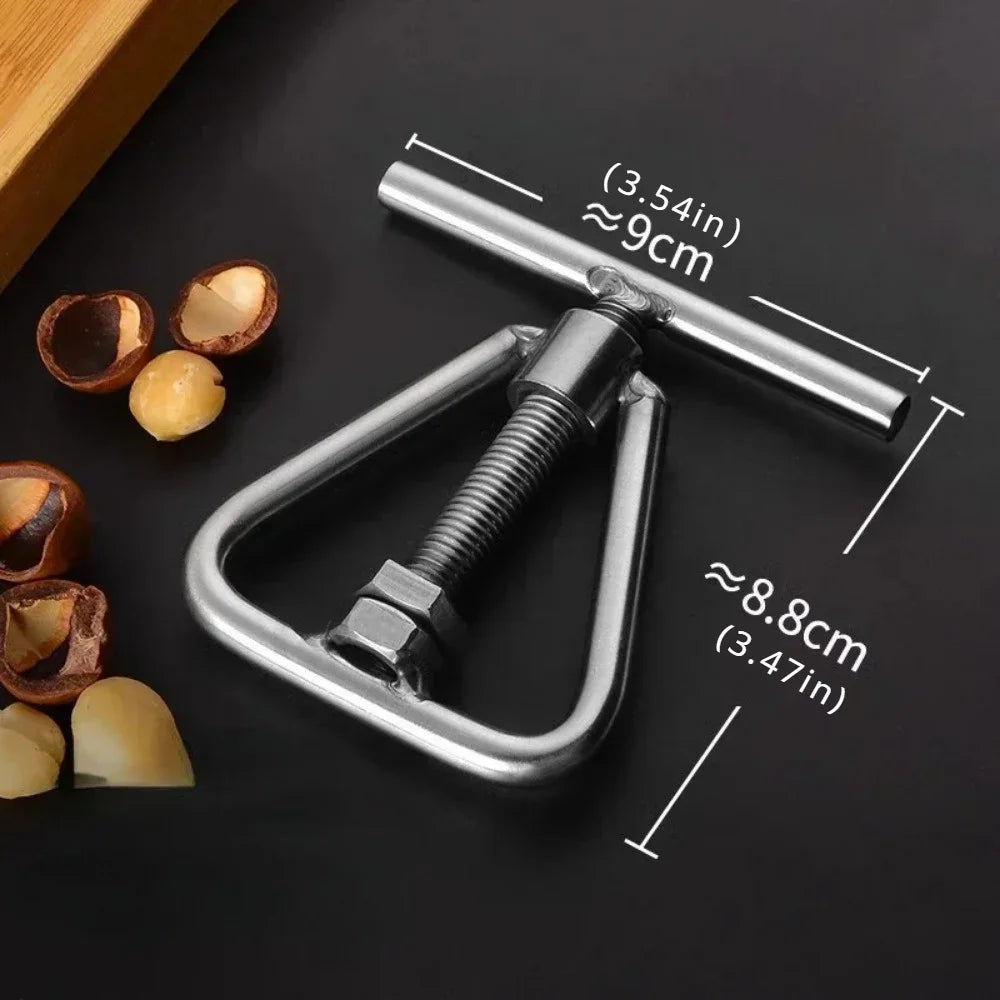 Manual Nut Cracker Steel Sheller – Walnut & Macadamia Tool