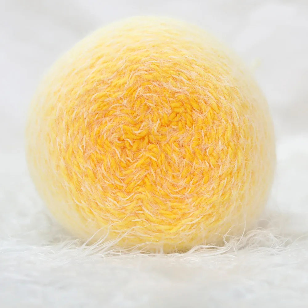 200g Gradient Fuzzy Yarn – Multicolor Crochet & Knitting Yarn Ball Crochet Knitting Yarn Nixie Yellow