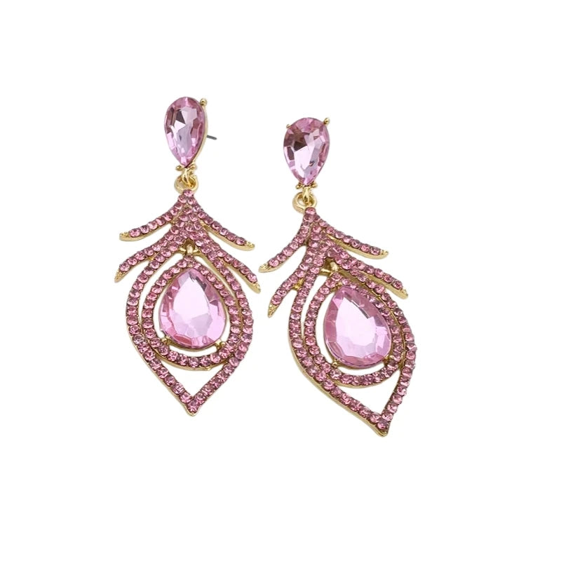 Women's Rhinestone Drop Earrings | 14K Gold Plated Alloy Drop Earrings Nixie