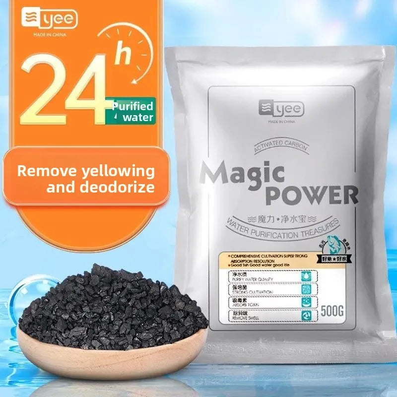 Coconut Shell Activated Carbon Filter Media for Fish Tank – 1L