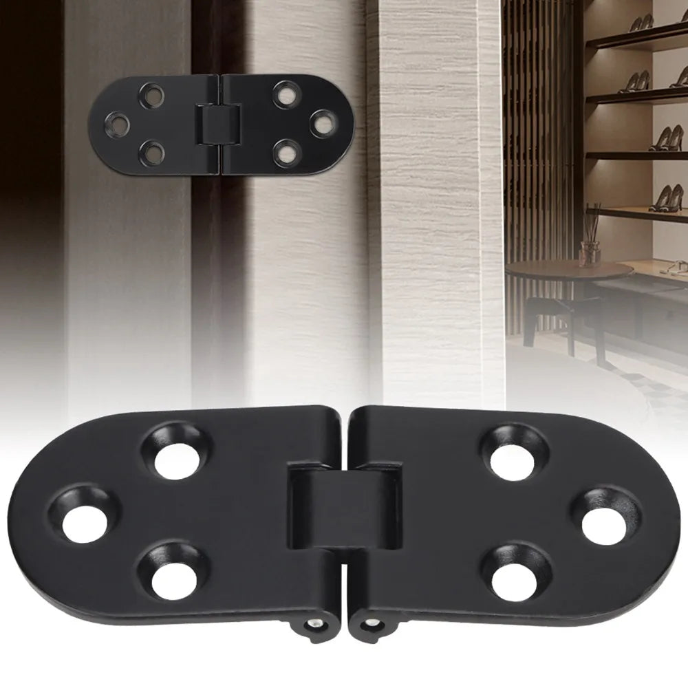 4-Pack Zinc Alloy Flip Top Folding Table Hinges Black 80×30mm Furniture Hinge Nixie