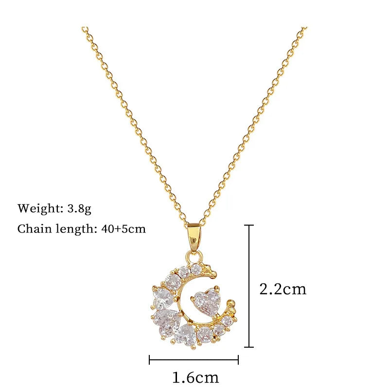 Women's Gold Heart Pendant Necklace – Copper & Stainless Steel Pendant Necklace Nixie
