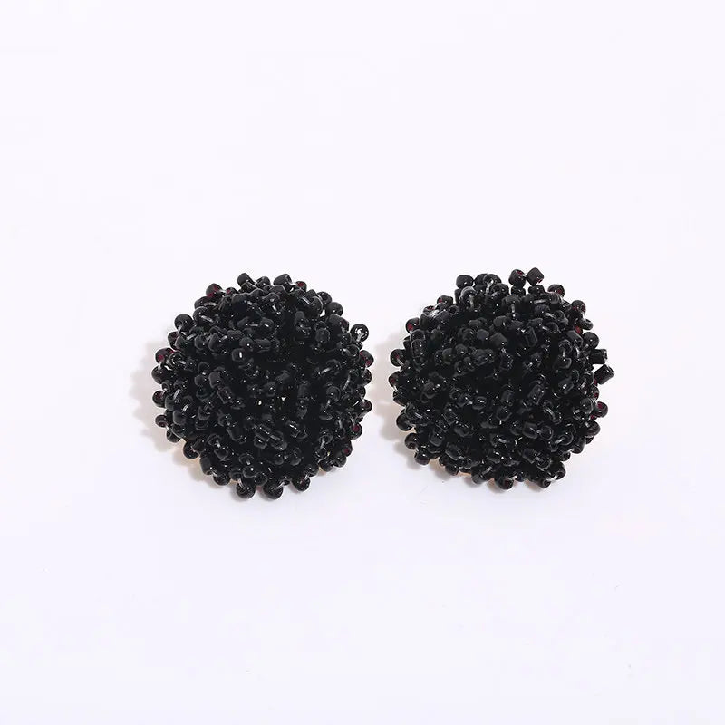 Bohemian Handmade Beaded Dangle Earrings – Gold Plated Women Beaded Dangle Earrings Nixie XL1645-06