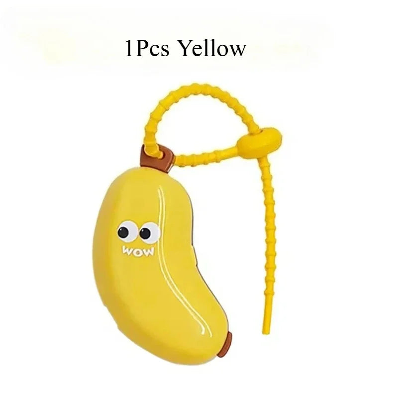 2-in-1 Banana Toothbrush Holder Dustproof Travel Case Toothbrush Travel Case Nixie Yellow 1Pc