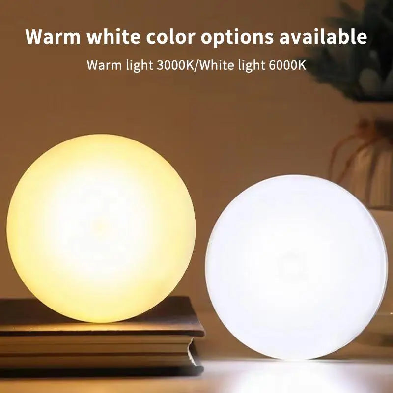 Motion Sensor LED Night Light USB Rechargeable Wireless Closet Lamp