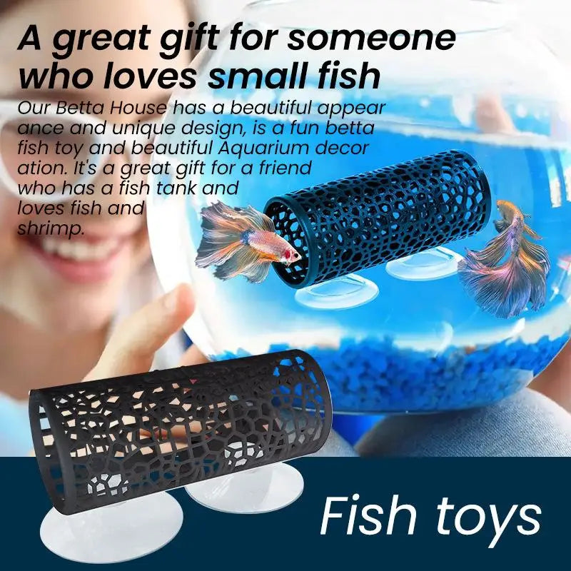 Betta Fish Hide Cave | Eco-Friendly 3D Printed Aquarium Shelter Aquarium Fish Cave Nixie