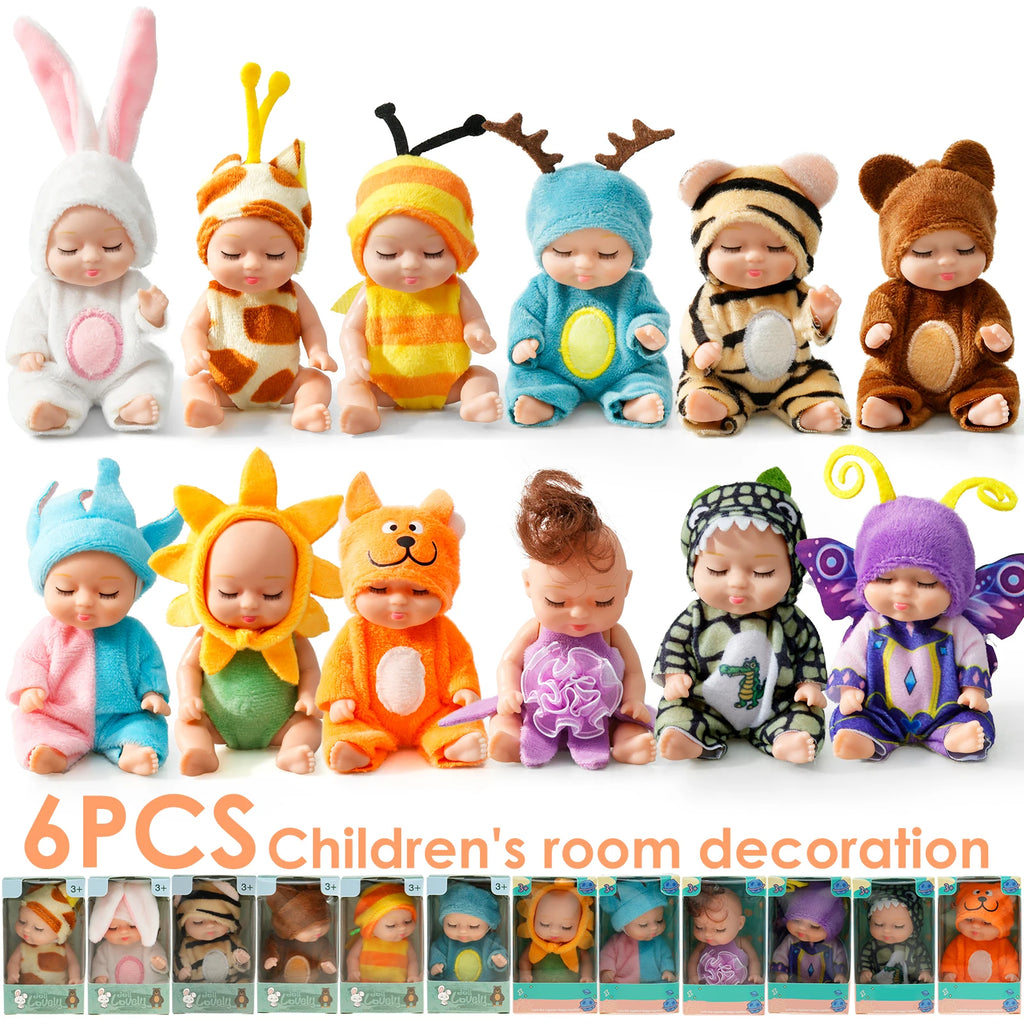 Mini Reborn Baby Dolls Set 6–12 Pcs with Clothes | Kids Gift Mini Baby Dolls Nixie