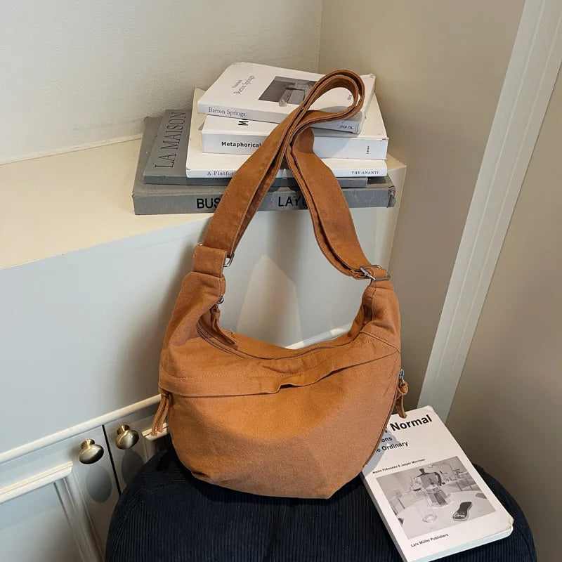 Japanese Mori Canvas Crossbody Shoulder Bag for Women Canvas Crossbody Bag Nixie