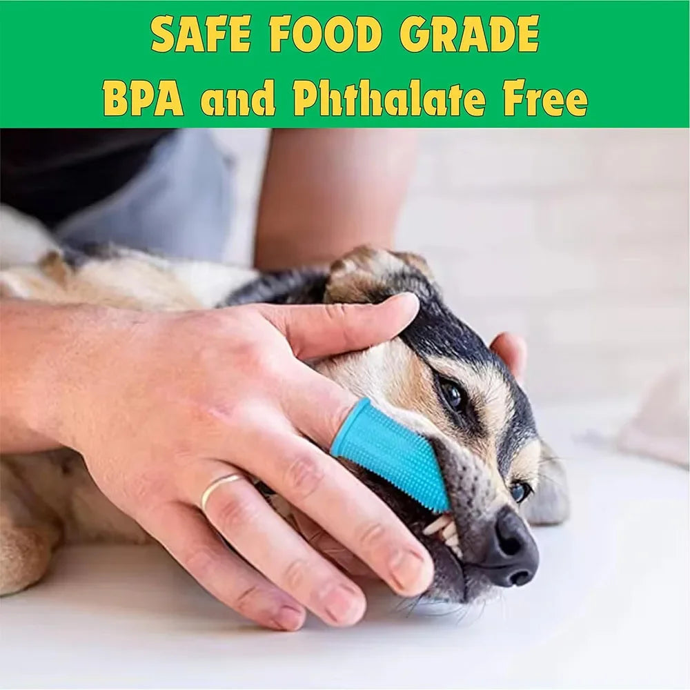Silicone Finger Toothbrush for Dogs & Cats – Nontoxic Pet Finger Toothbrush Nixie
