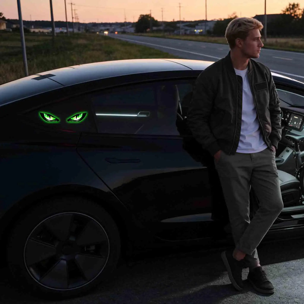 Solar Devil Eye LED Car Window Light | Dynamic Ambient