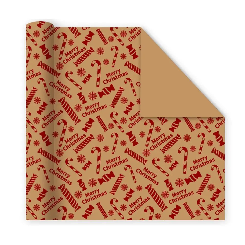 Vintage Christmas Gift Wrapping Paper – Santa & Tree DIY Craft Gift Wrapping Paper Nixie
