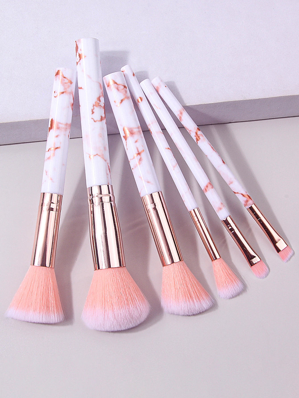 Pink 6-Piece Makeup Brush Set – Blush, Contour & Eyeshadow
