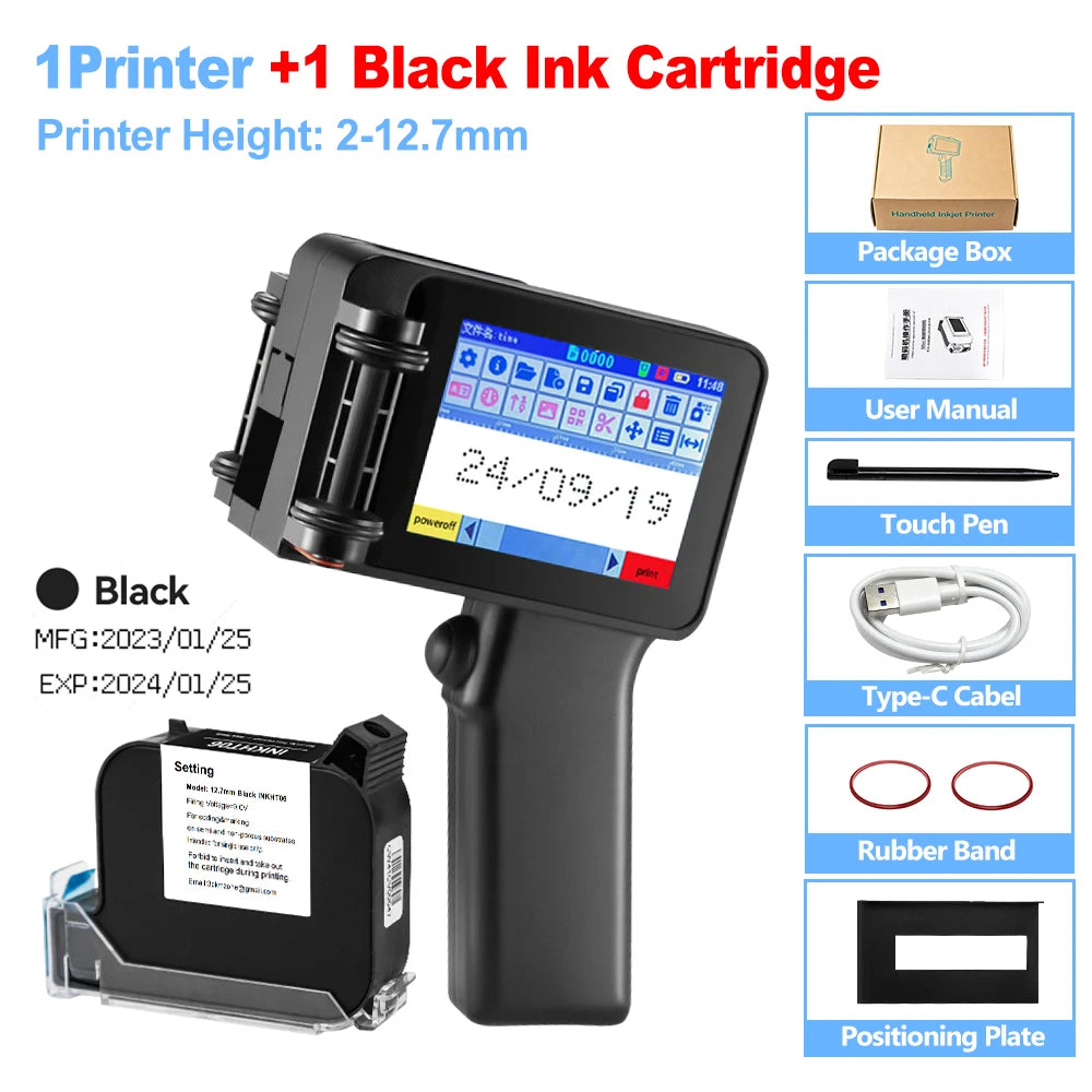 Mini Portable Inkjet Printer 600DPI – Date, Logo & Batch Coding