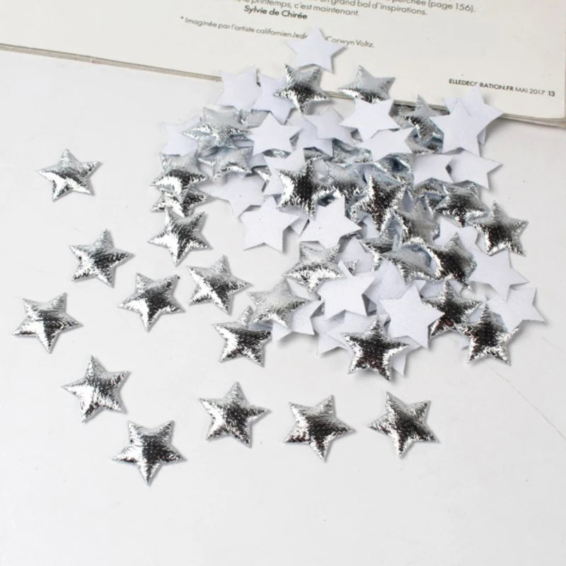 100Pcs Gold & Silver Foam Star Embellishments – DIY Craft Craft Embellishments Nixie Silver