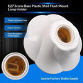 E27 Rose Lamp Holder Socket – White Surface Mount Ceiling Base