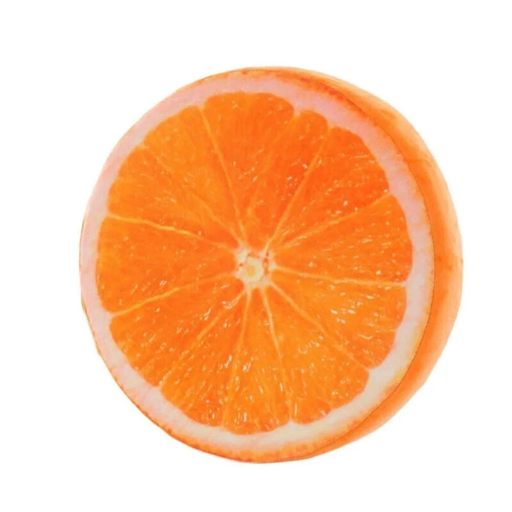 Soft Round Fruit Slice Plush Cushion | Sofa & Seat Pillow
