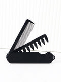 2-in-1 Folding Hair & Beard Comb – Dual Tooth Travel Styling Folding Grooming Comb Nixie 2-in-1