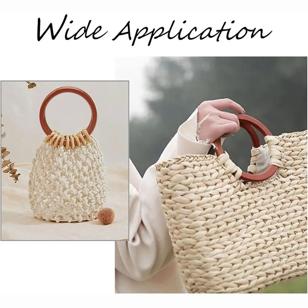 Round Wooden Handbag Handles – DIY Purse Strap Replacement Bag Handles Nixie