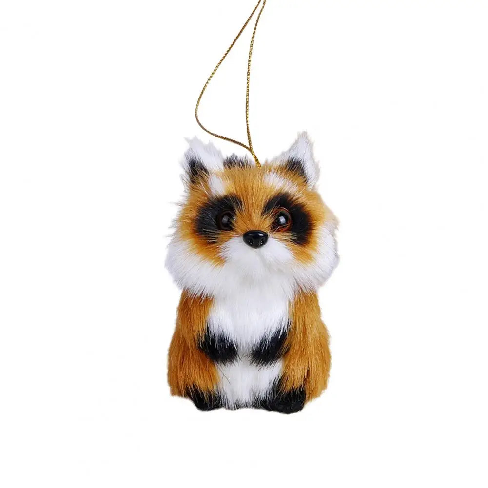 Cute Plush Raccoon Doll Lanyard Bag Charm Pendant Gift Plush Animal Pendant Nixie YELLOW