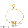 Pink Crystal Hollow Butterfly Bracelet | Women's Fashion Fashion Bracelet Nixie XL1590-1