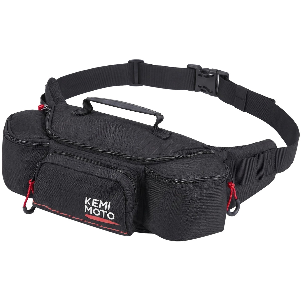 KEMITOUR Motorcycle Waist Bag Multi-Pocket Riding Fanny Pack Riding Fanny Pack Nixie Black