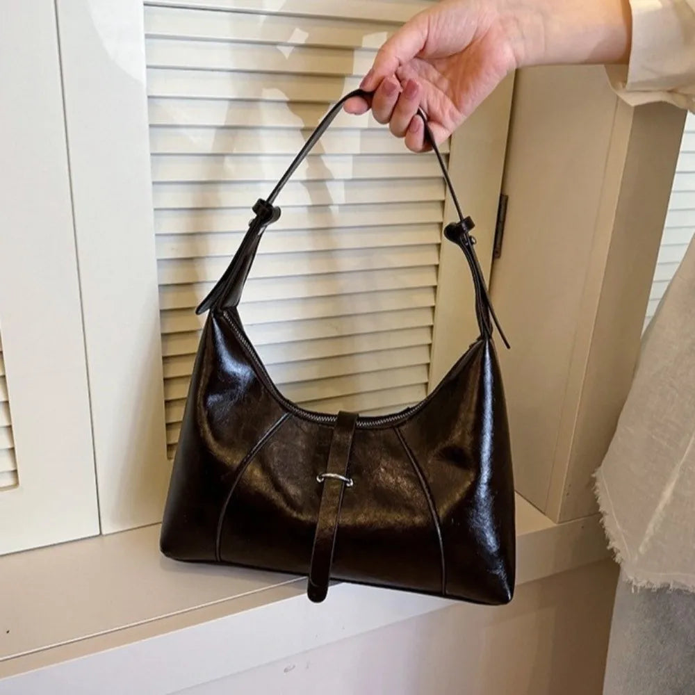Women's PU Leather Underarm Tote Bag | Large Capacity – Nixie Leather Tote Bag Nixie