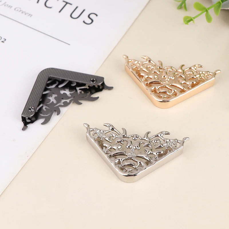 Metal Bag Corner Protectors with Screws – DIY Handbag Hardware