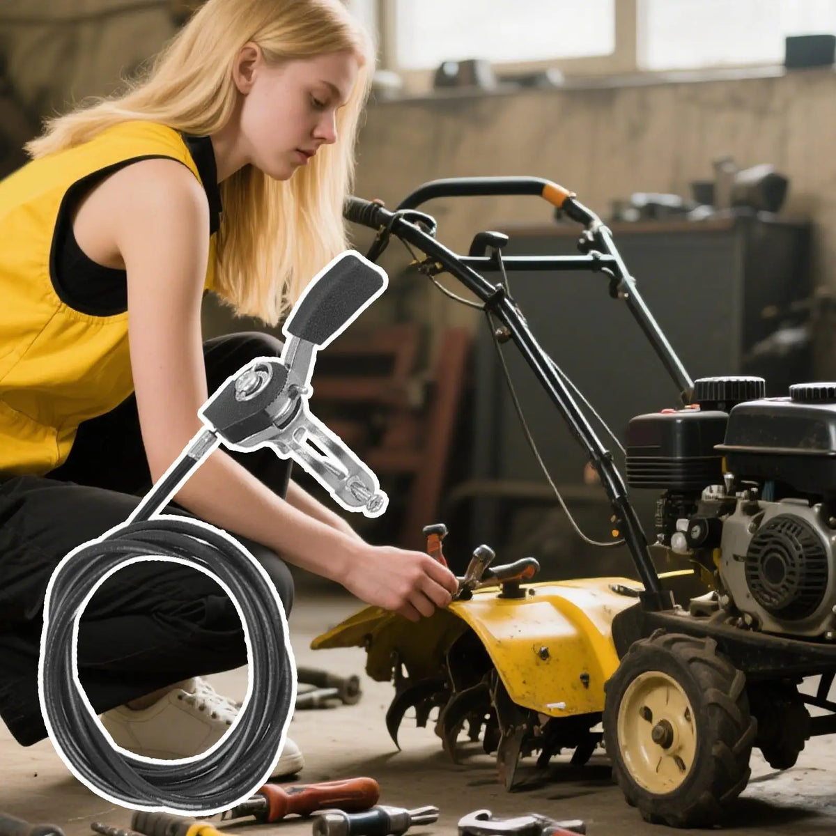Universal Throttle Cable Kit – Anti-Slip Grip Mower Motorcycle