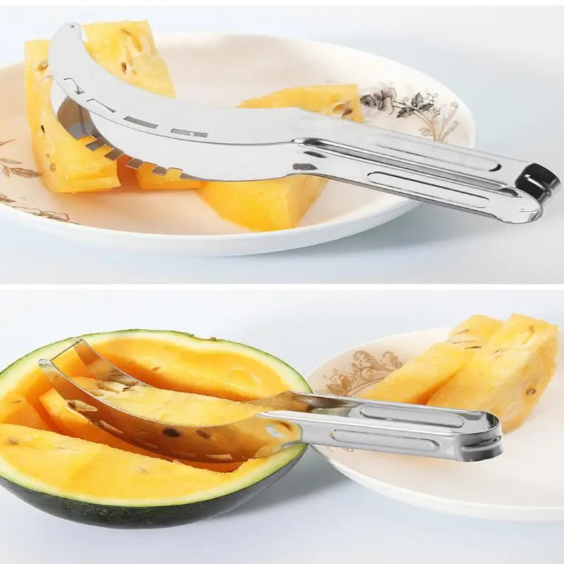 2-in-1 Watermelon Slicer Cutter – 1-Inch Cubes, Dishwasher Safe