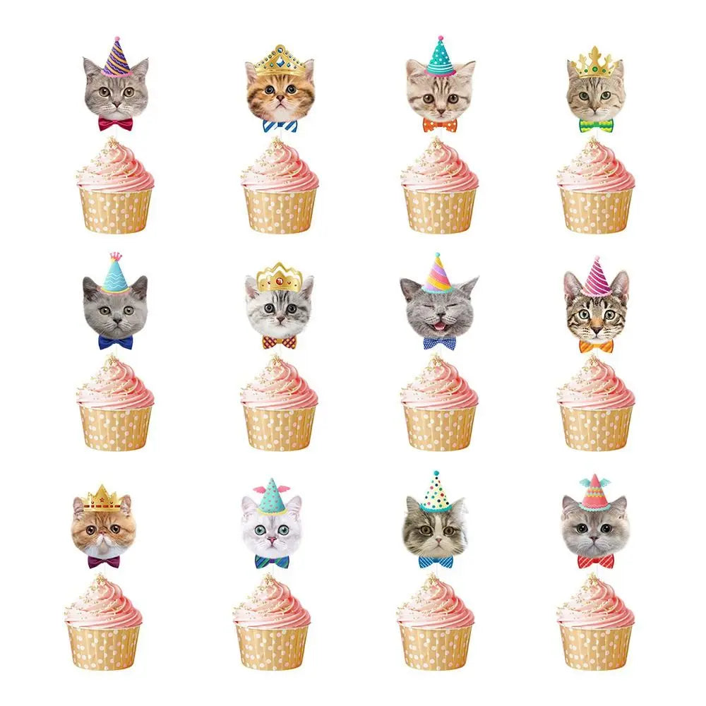 Cat Party Banner Cartoon Cat Garland Birthday Decoration Party Banner Garland Nixie