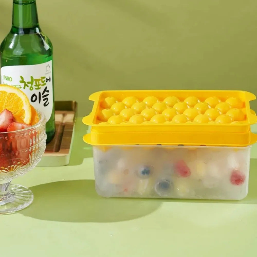 Round Ice Sphere Mold Tray with Scoop & Storage Box