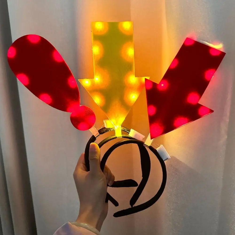LED Arrow Light Headband – Glowing Funny Party Hair Hoop LED Party Headband Nixie